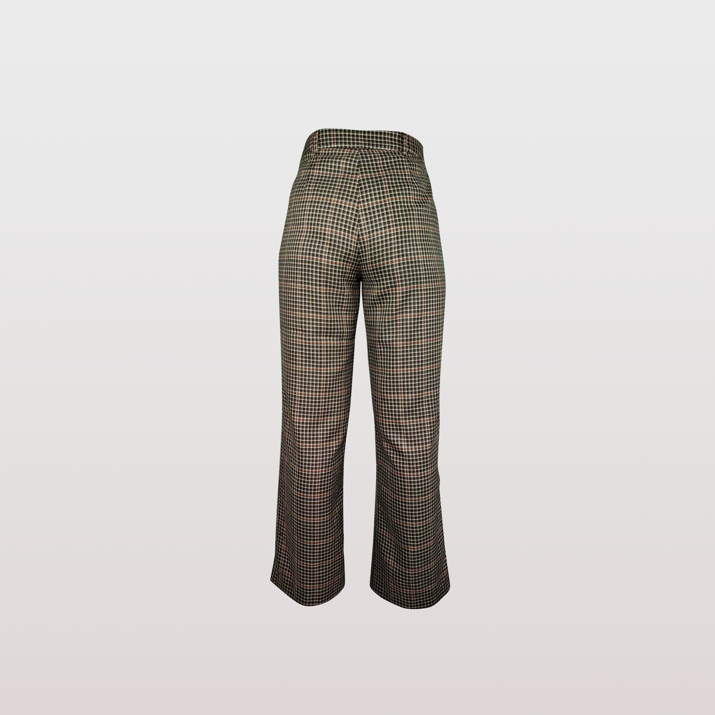 Checker Patterned Wool Pants