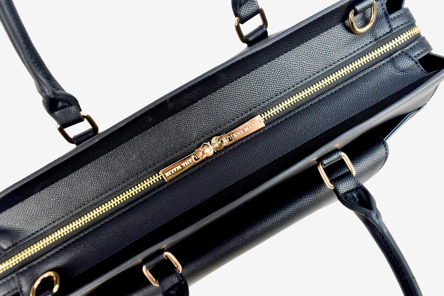 ANA MALIK Large Mansa Leather Bag - Black