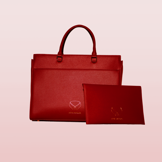 ANA MALIK Large Mansa Leather Bag - Red