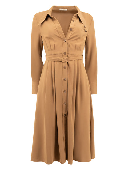 ANA MALIK Brown Knee Length Dress