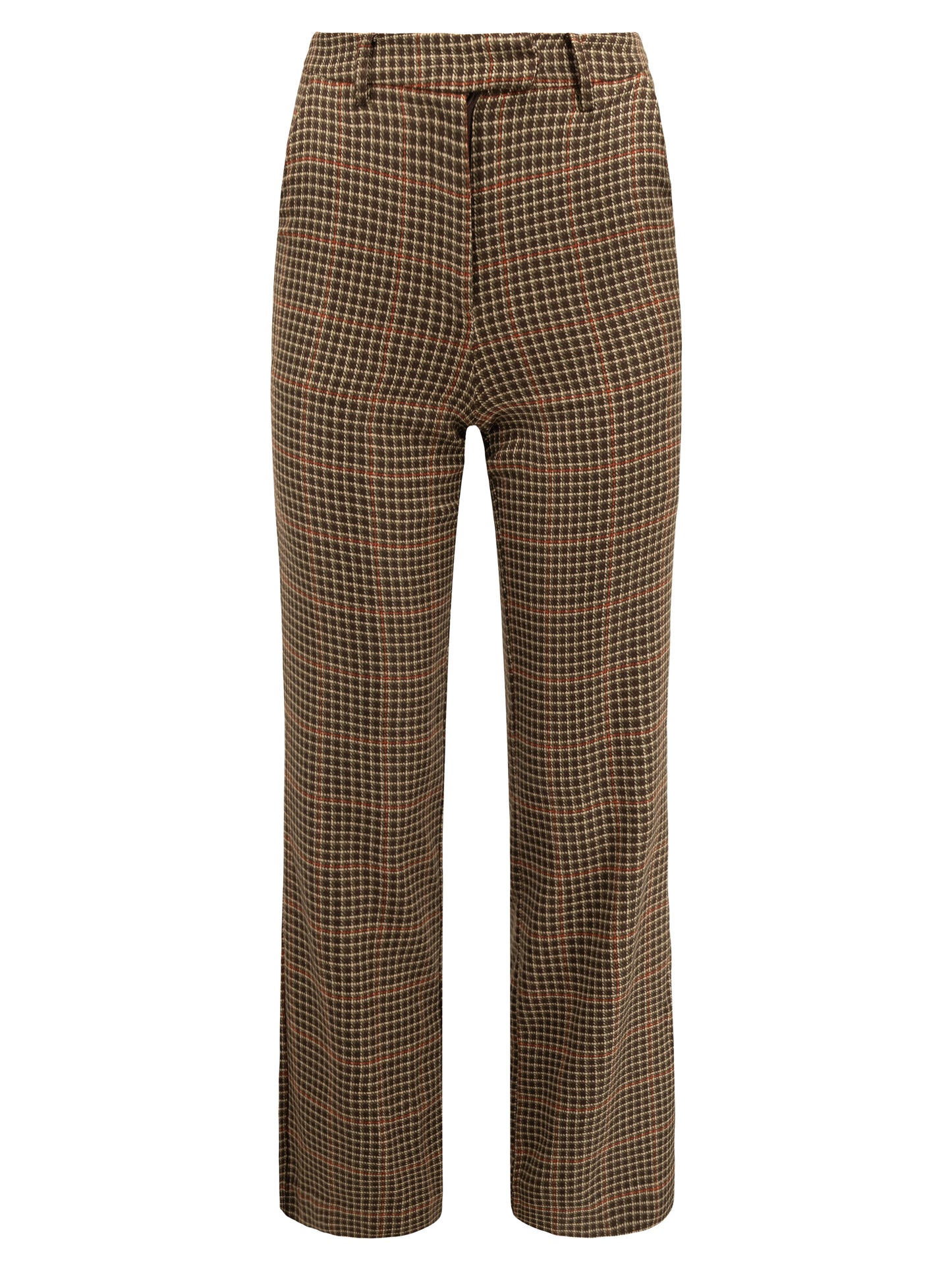Checker Patterned Wool Pants