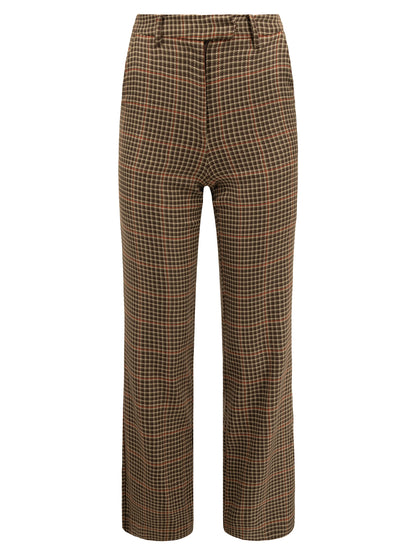 Checker Patterned Wool Pants