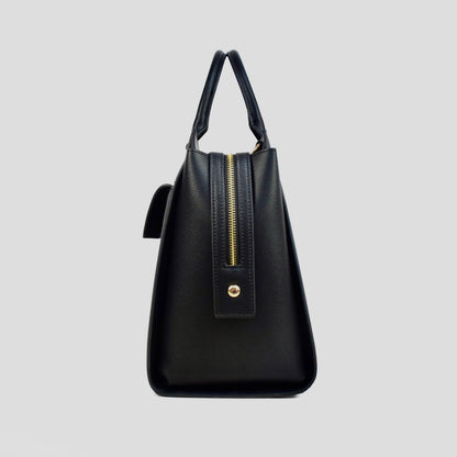 ANA MALIK Large Mansa Leather Bag - Black