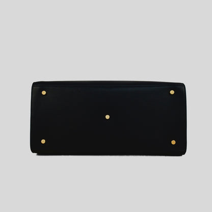 ANA MALIK Large Mansa Leather Bag - Black