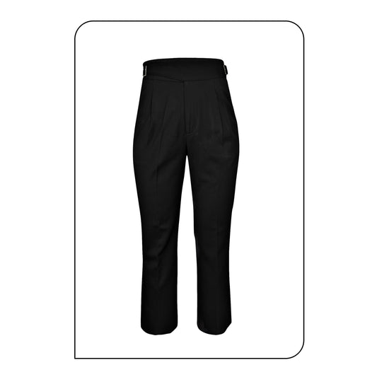 High Waisted Double Belt Trousers
