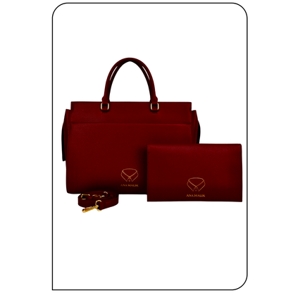 ANA MALIK Large Mansa Leather Bag - Red